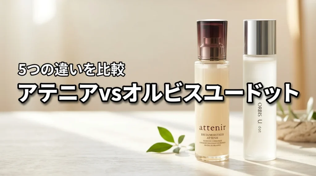 アテニアとオルビスユードットの5つの違いを比較！大人の肌に合うのは？